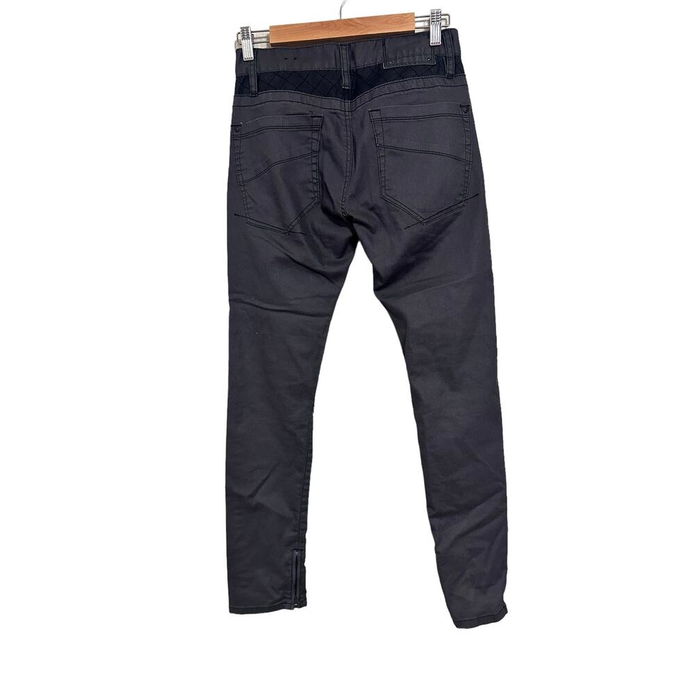 G by Guess Xeelan Blocked Moto Skinny Gray Jean size 28 Zip Ankles - Picture 2 of 9